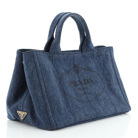 prada canapa tote review|Prada canapa denim tote.